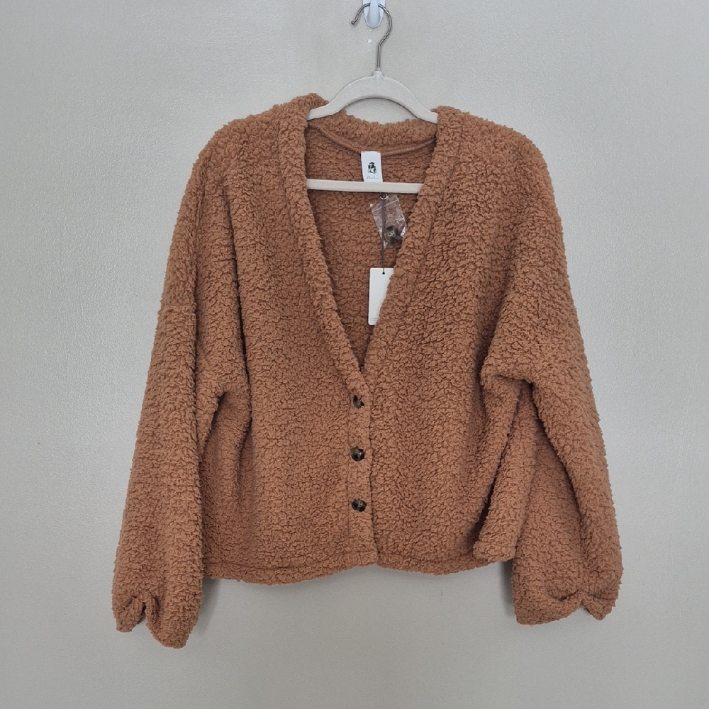 New! Flawless Brown Teddy Jacket